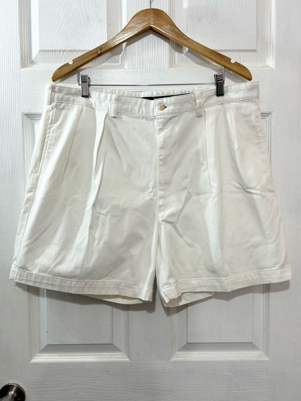 Polo Ralph Lauren Andrew Short White Pleated Chino Shorts Men’s Sz 40 Preppy